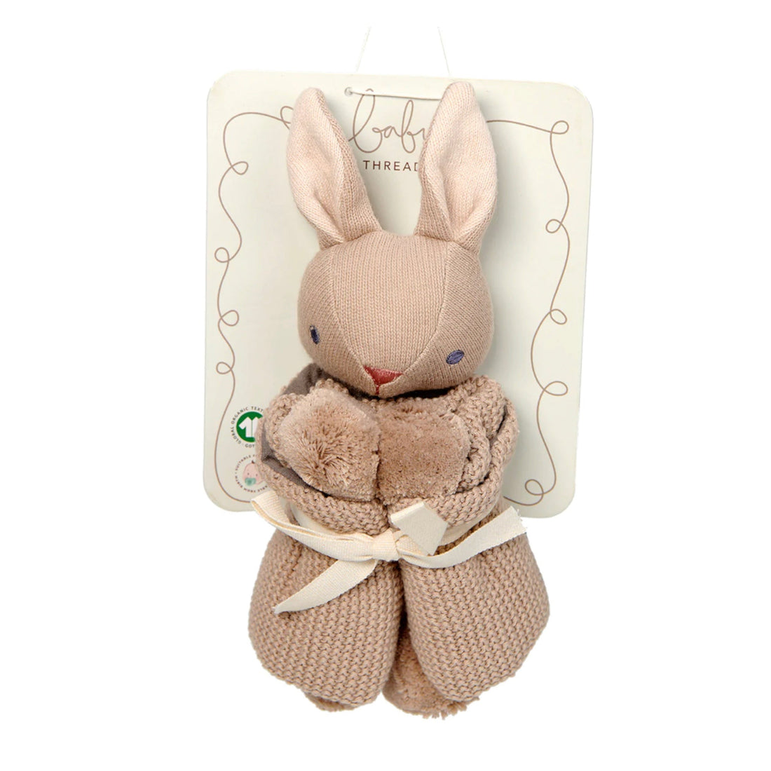 Baby Threads Taupe Bunny Comforter - Little Rascals