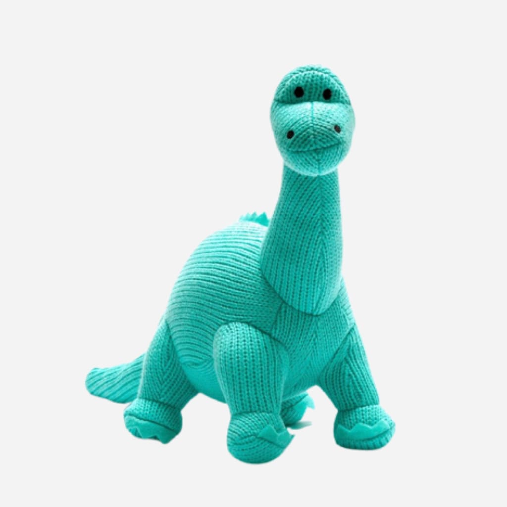 Diplodocus Knitted Dinosaur Ice Blue - Best Years - Soft 