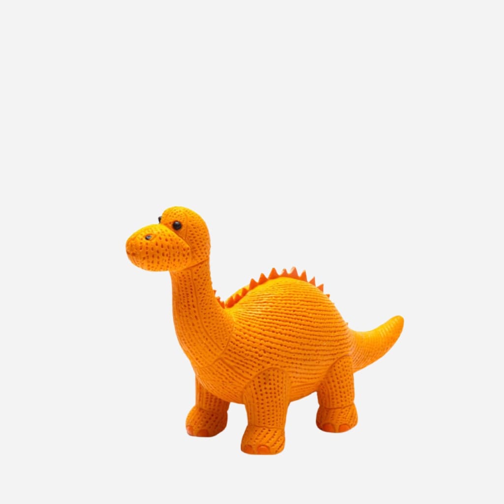 Natural Rubber Orange Diplodocus Bath Toy Teether - Toy