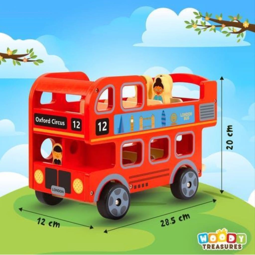 Wooden London Bus - Wooden Toys